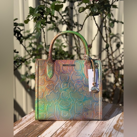 NWT BRAHMIN NEW WITH TAGS Small Caroline All Over Snake - Stunning! price firm - Picture 9 of 15